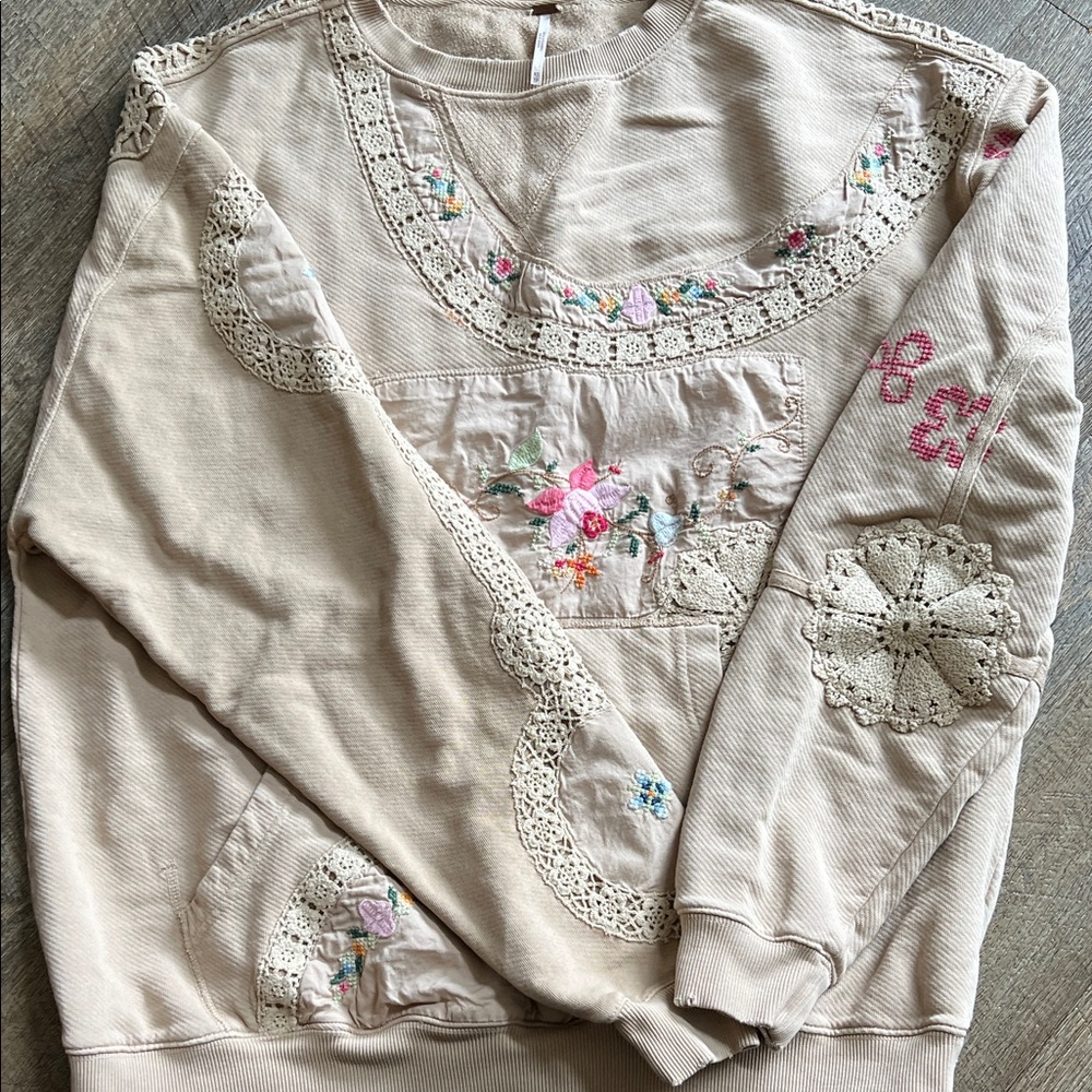 Free People Gram's Attic Oversize Sweatshirt - Picture 10 of 13